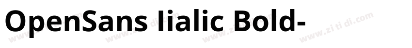 OpenSans Iialic Bold字体转换